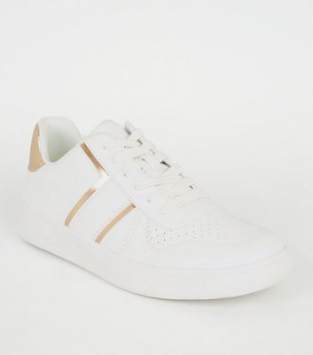 new look white sneakers