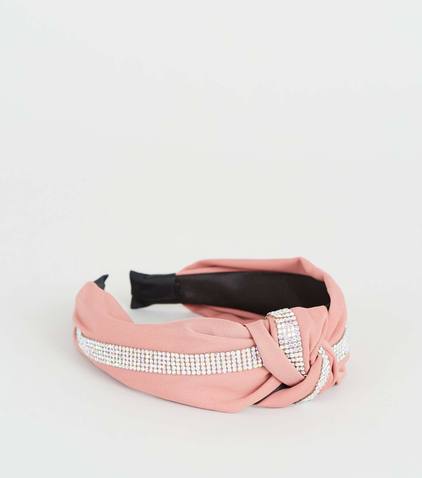 Pink Diamanté Embellished Knot Headband