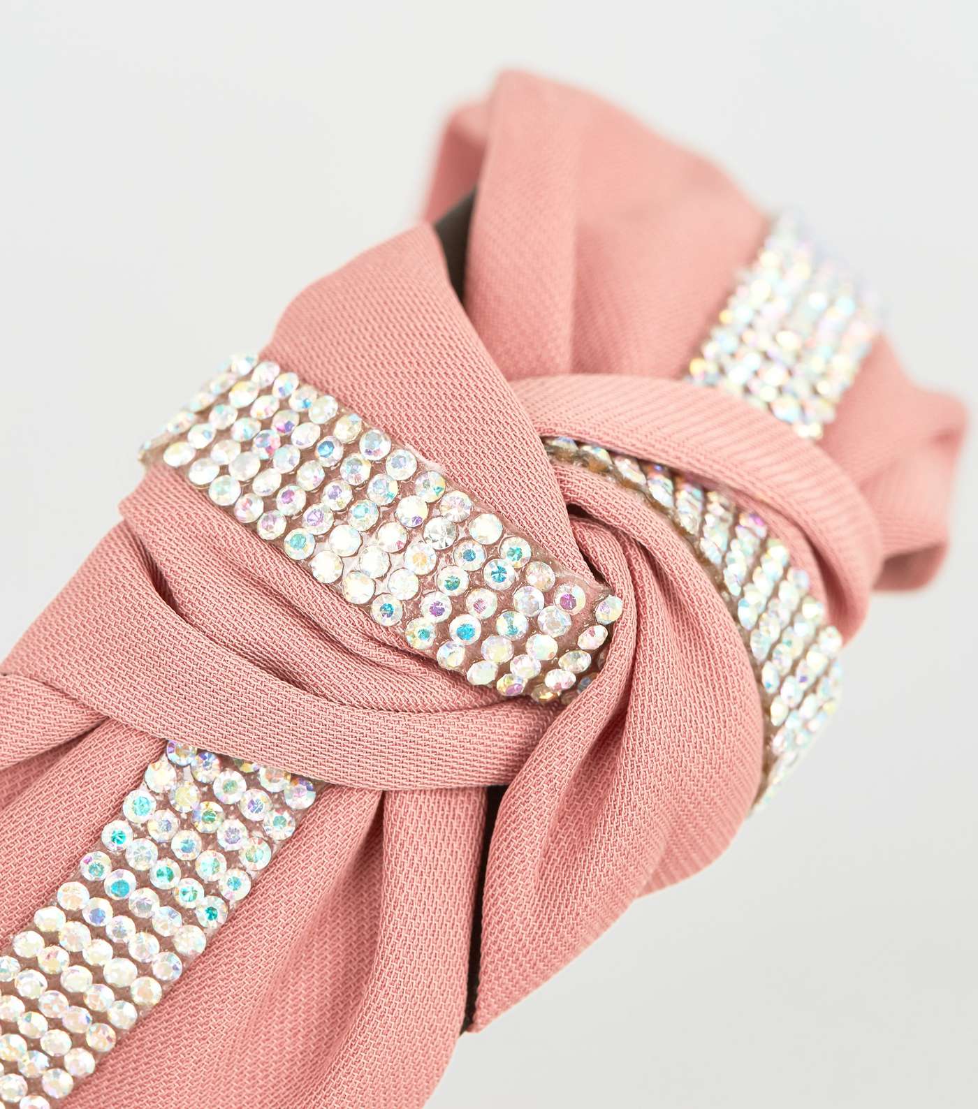 Pink Diamanté Embellished Knot Headband Image 3