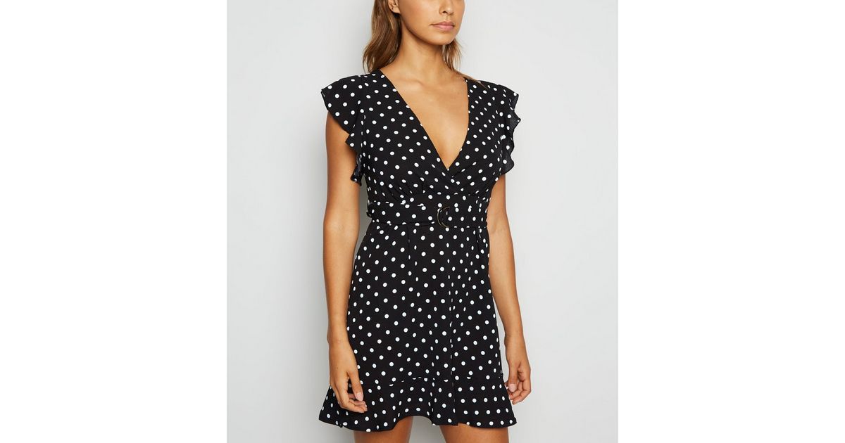 ax paris polka dot wrap dress