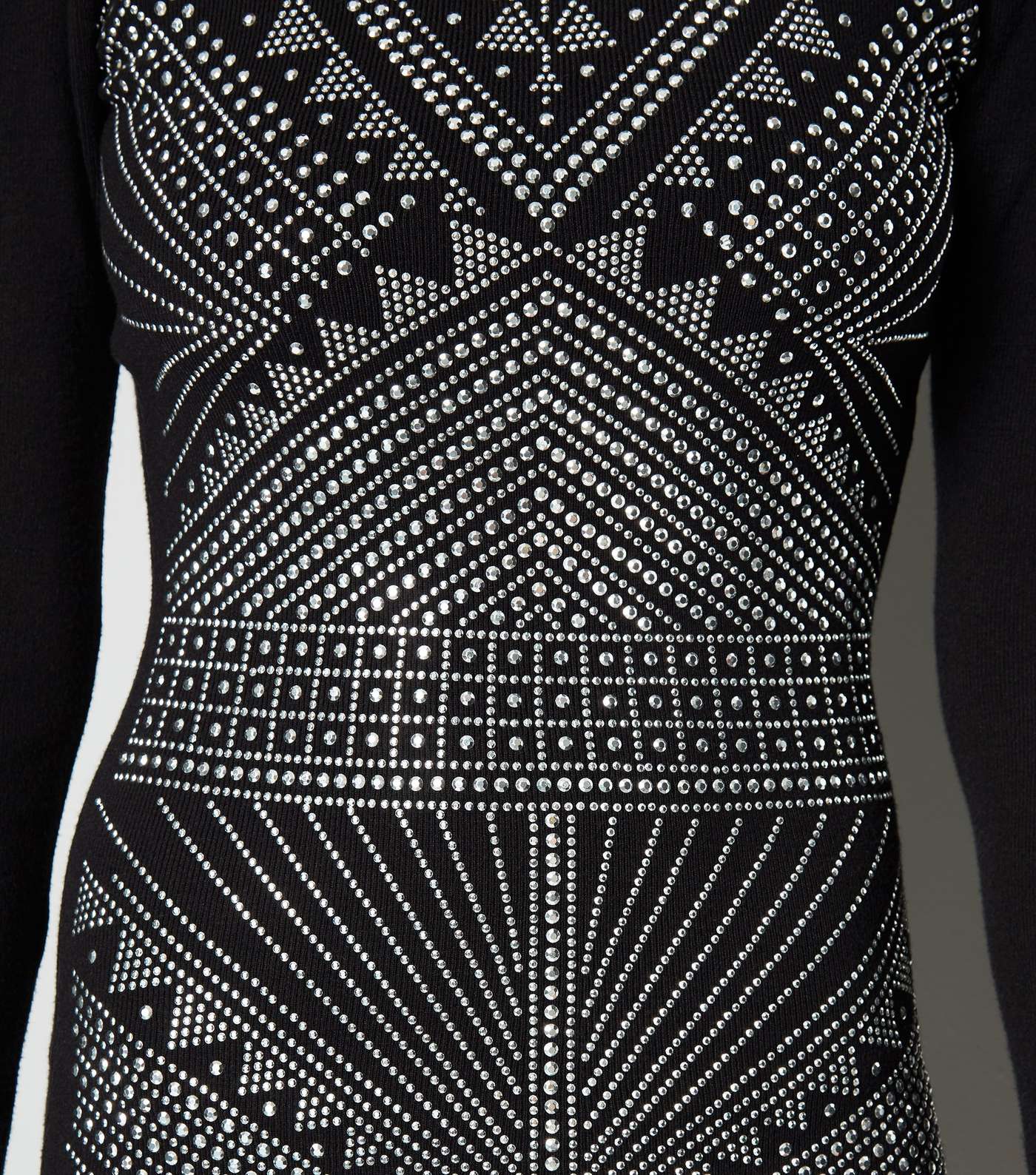 Cameo Rose Black Diamanté Jumper Dress Image 5