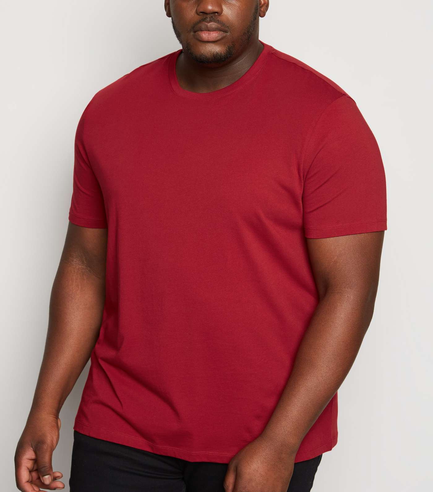 Plus Size Dark Red Crew T-Shirt