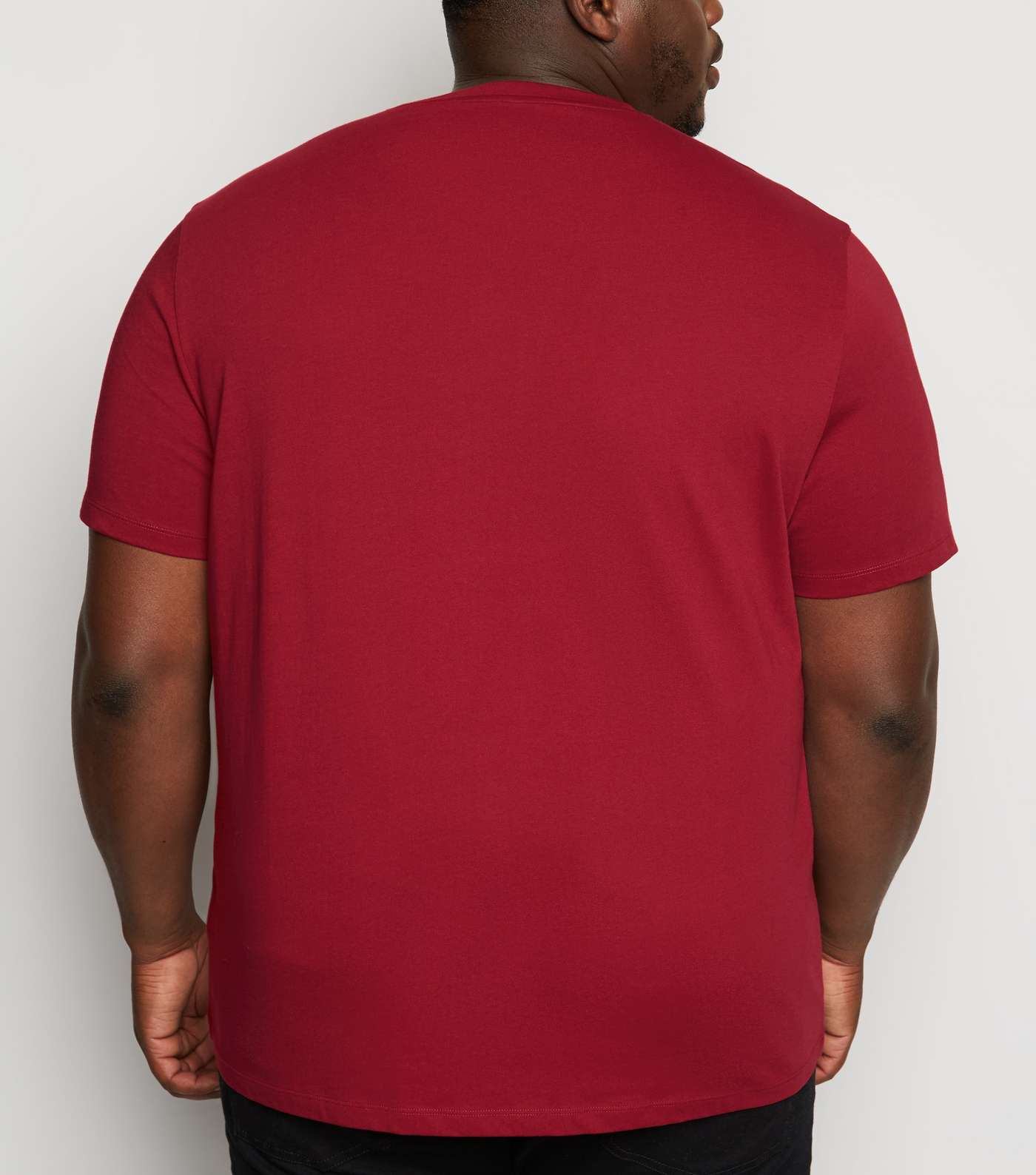 Plus Size Dark Red Crew T-Shirt Image 3