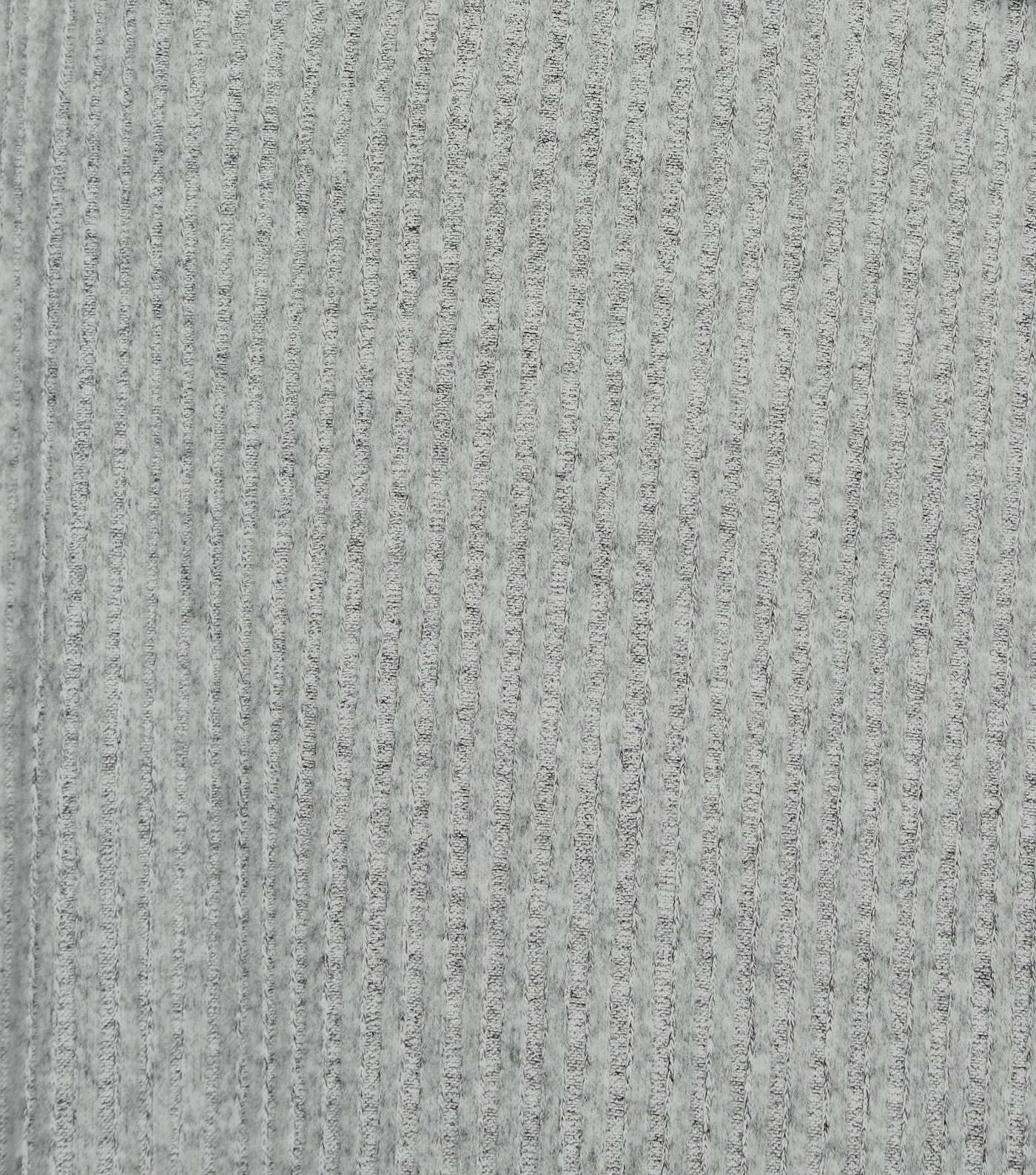 Grey Ribbed Knit Belted Midi Dress Image 6