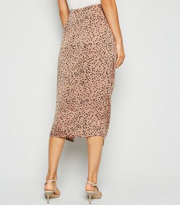 new look pink midi skirt