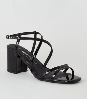 new look black wide fit sandals