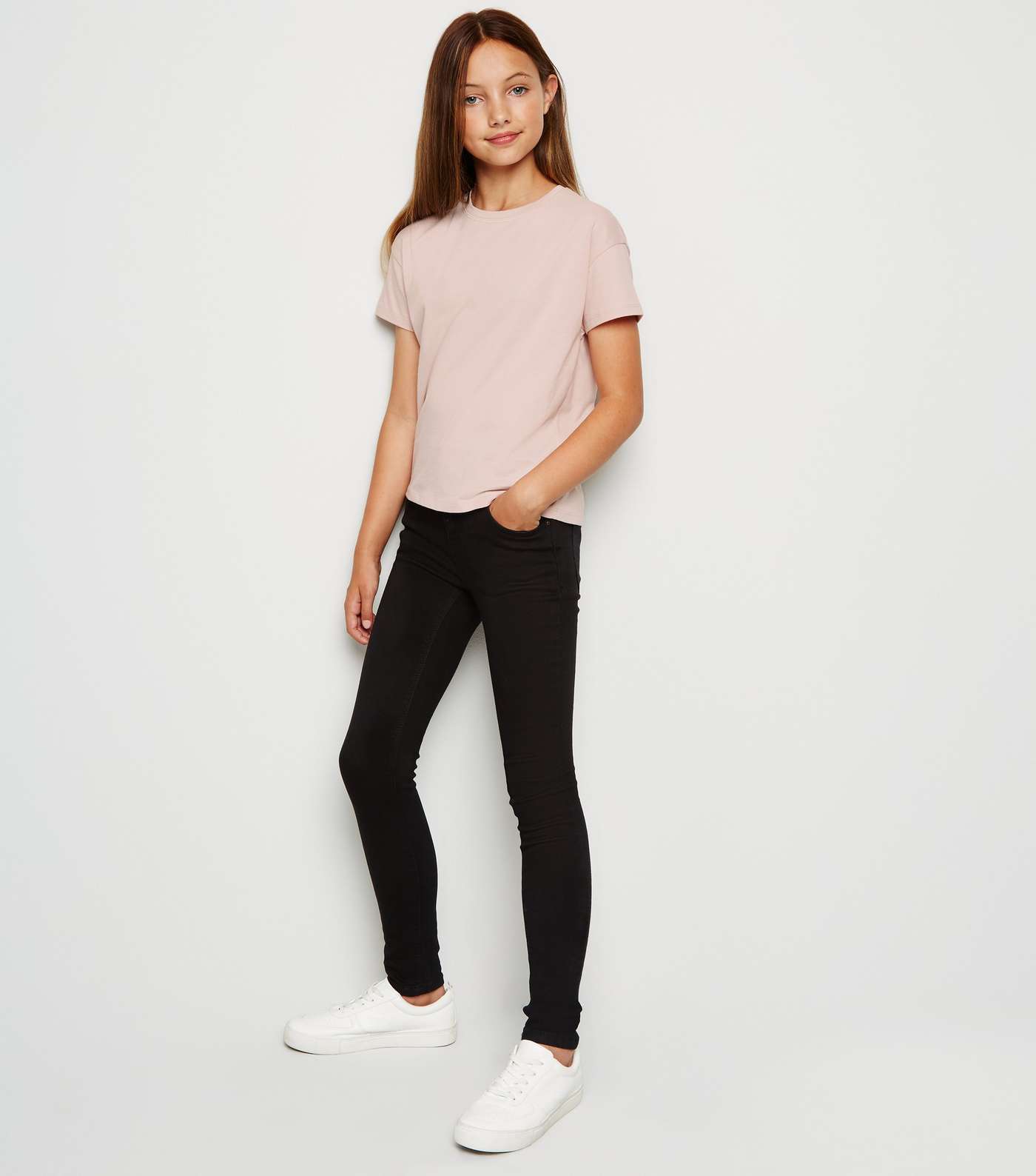 Girls Pale Pink Organic Cotton T-Shirt Image 2