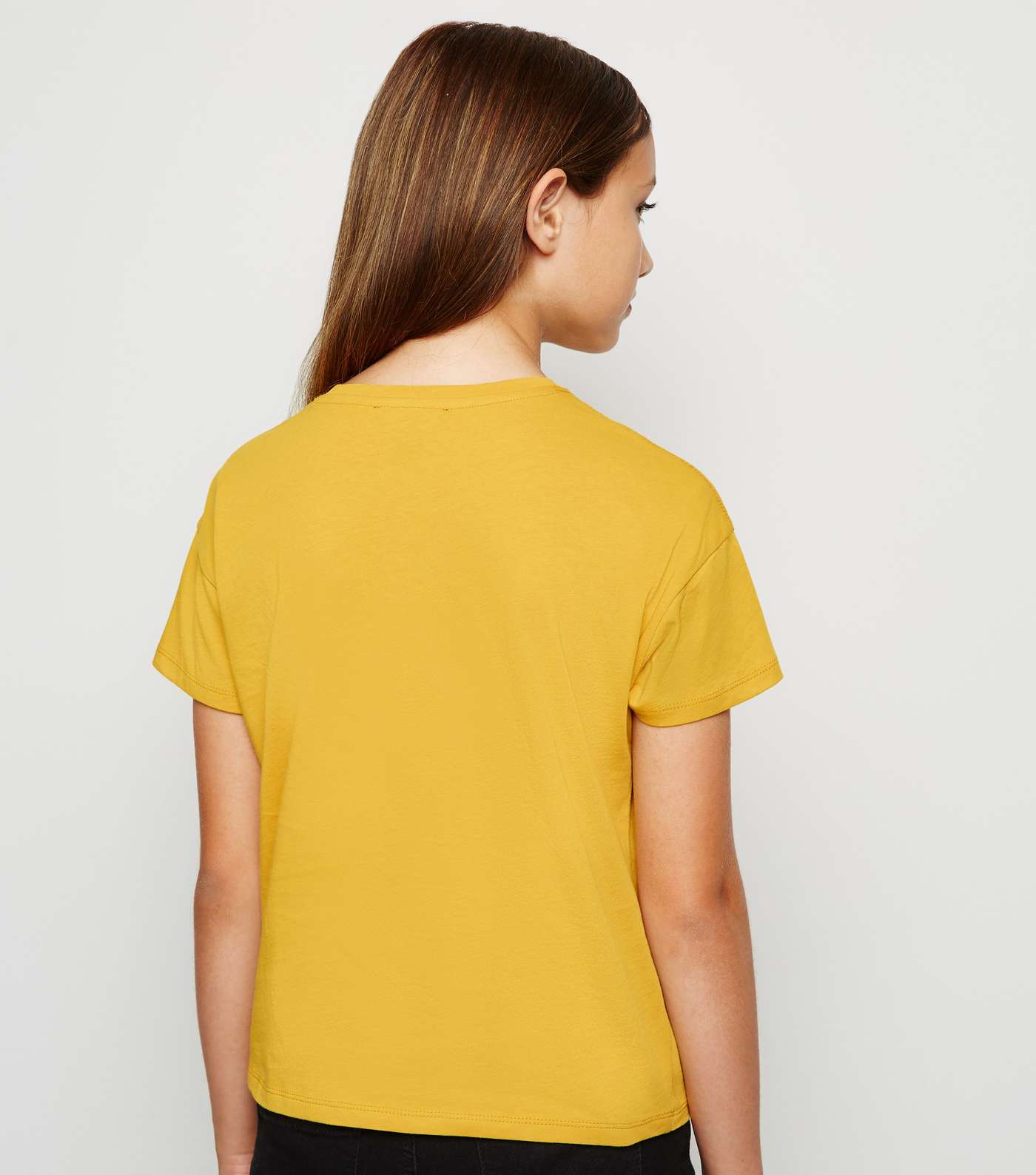 Girls Mustard Organic Cotton T-Shirt Image 3