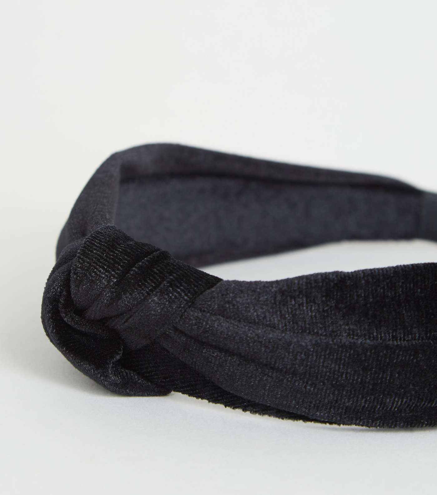 Black Velvet Knot Headband Image 3