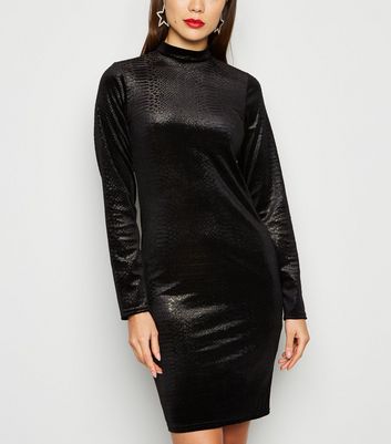 black glitter bodycon