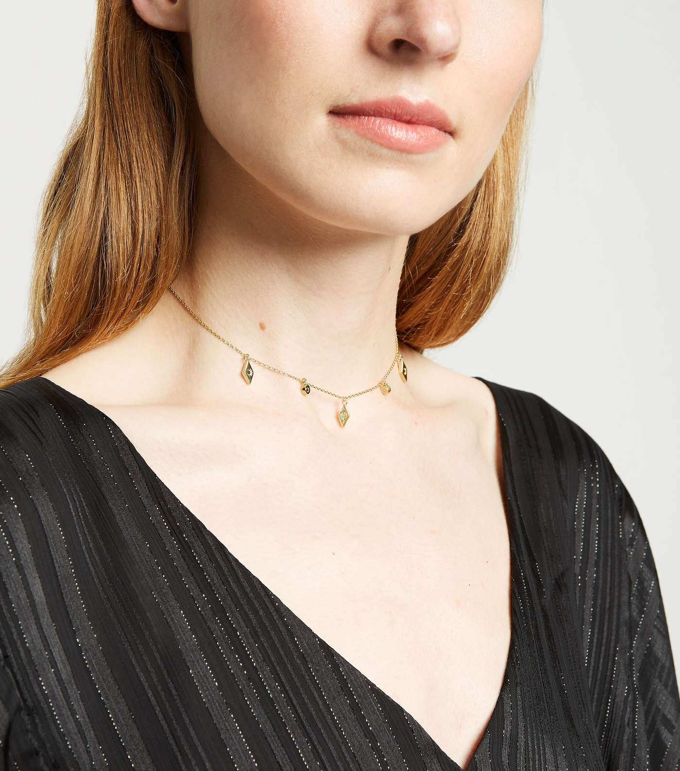 Affinity Gold Plated Charm Choker Image 2
