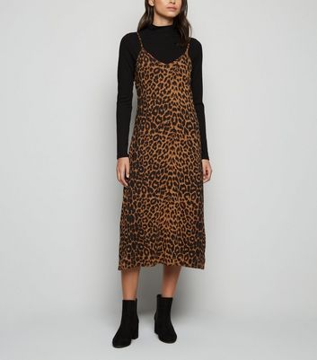 jersey leopard print dress