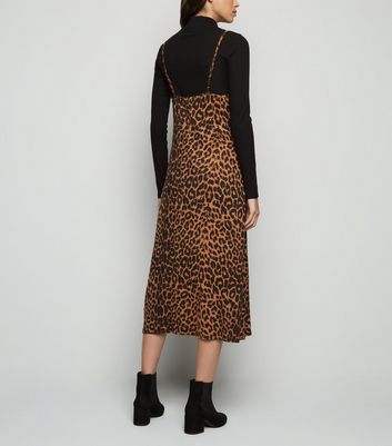 jersey leopard print dress