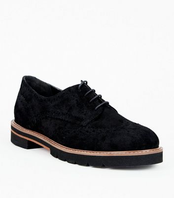black suede lace up shoes