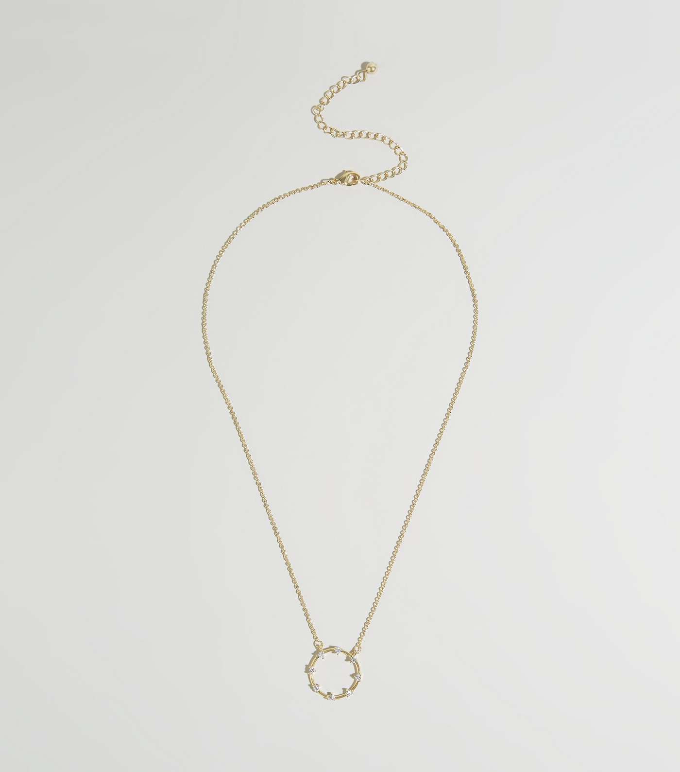 Affinity Gold Cubic Zirconia Circle Necklace