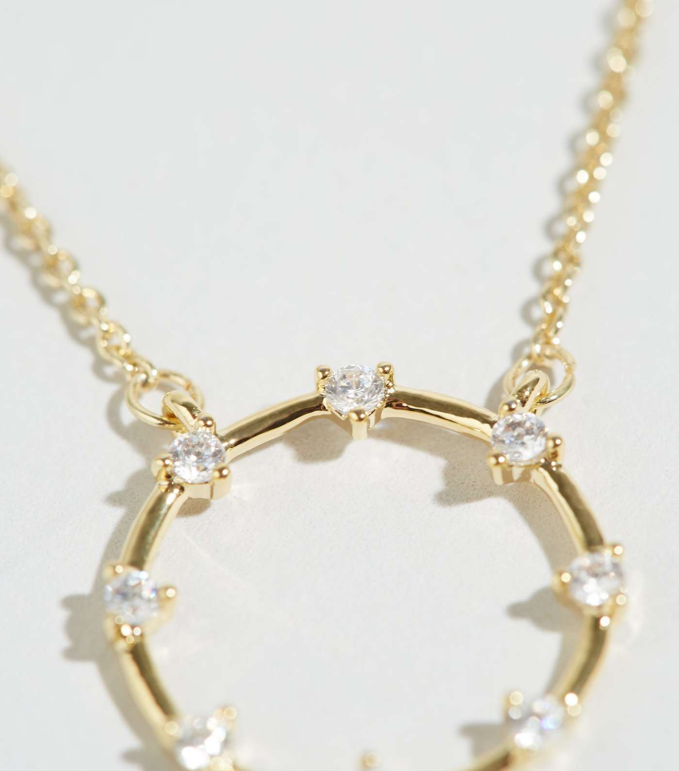 Affinity Gold Cubic Zirconia Circle Necklace Image 3