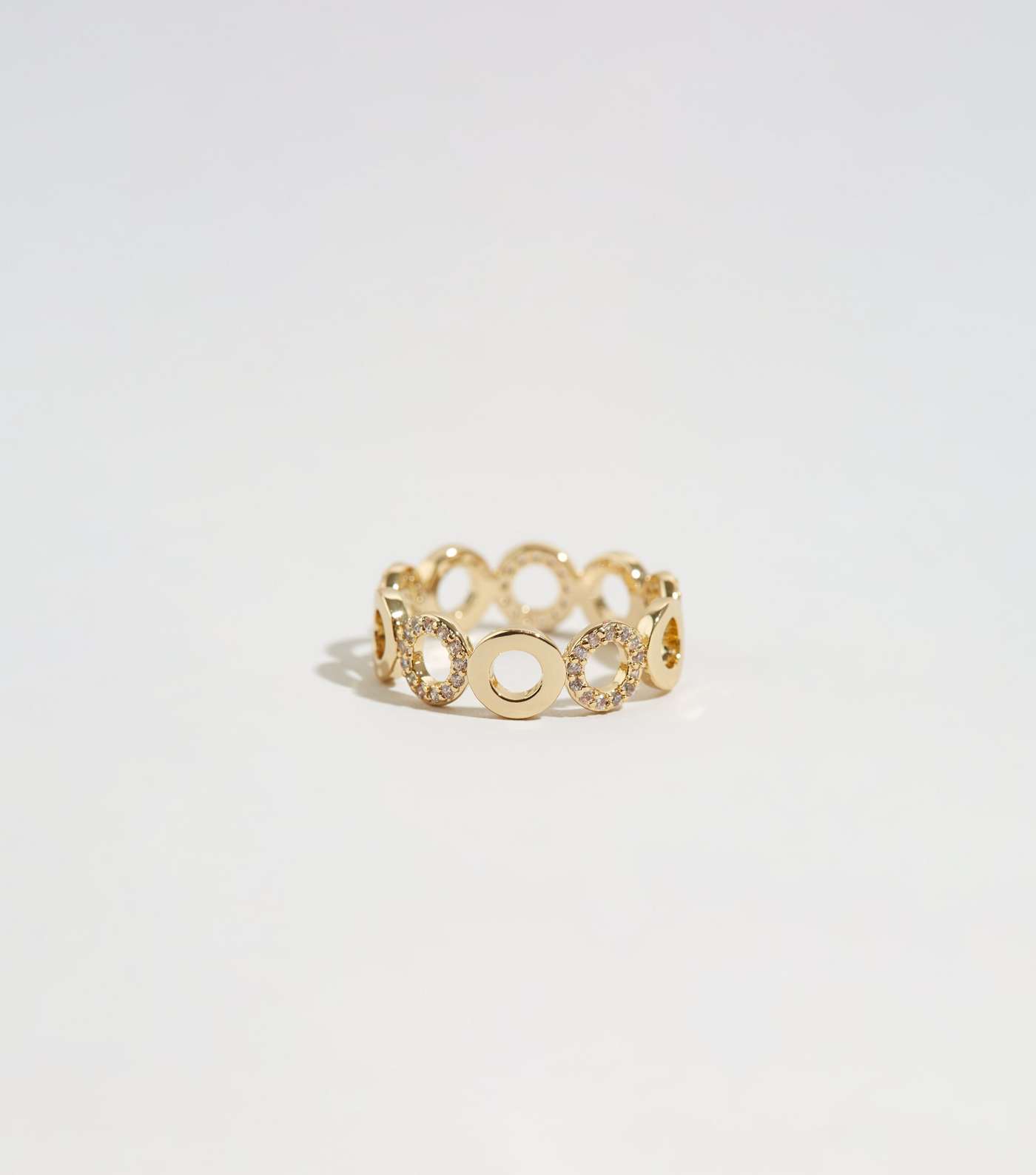 Affinity Gold Plated Circle Diamanté Ring