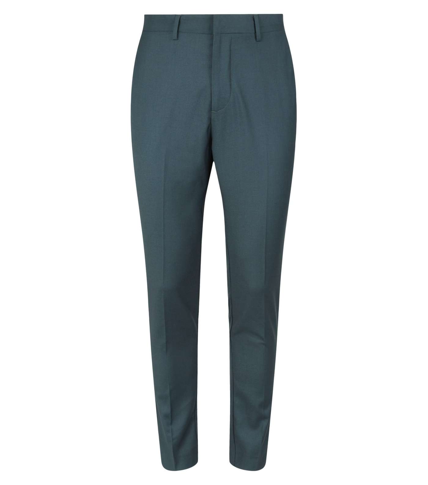 Dark Green Suit Trousers Image 4