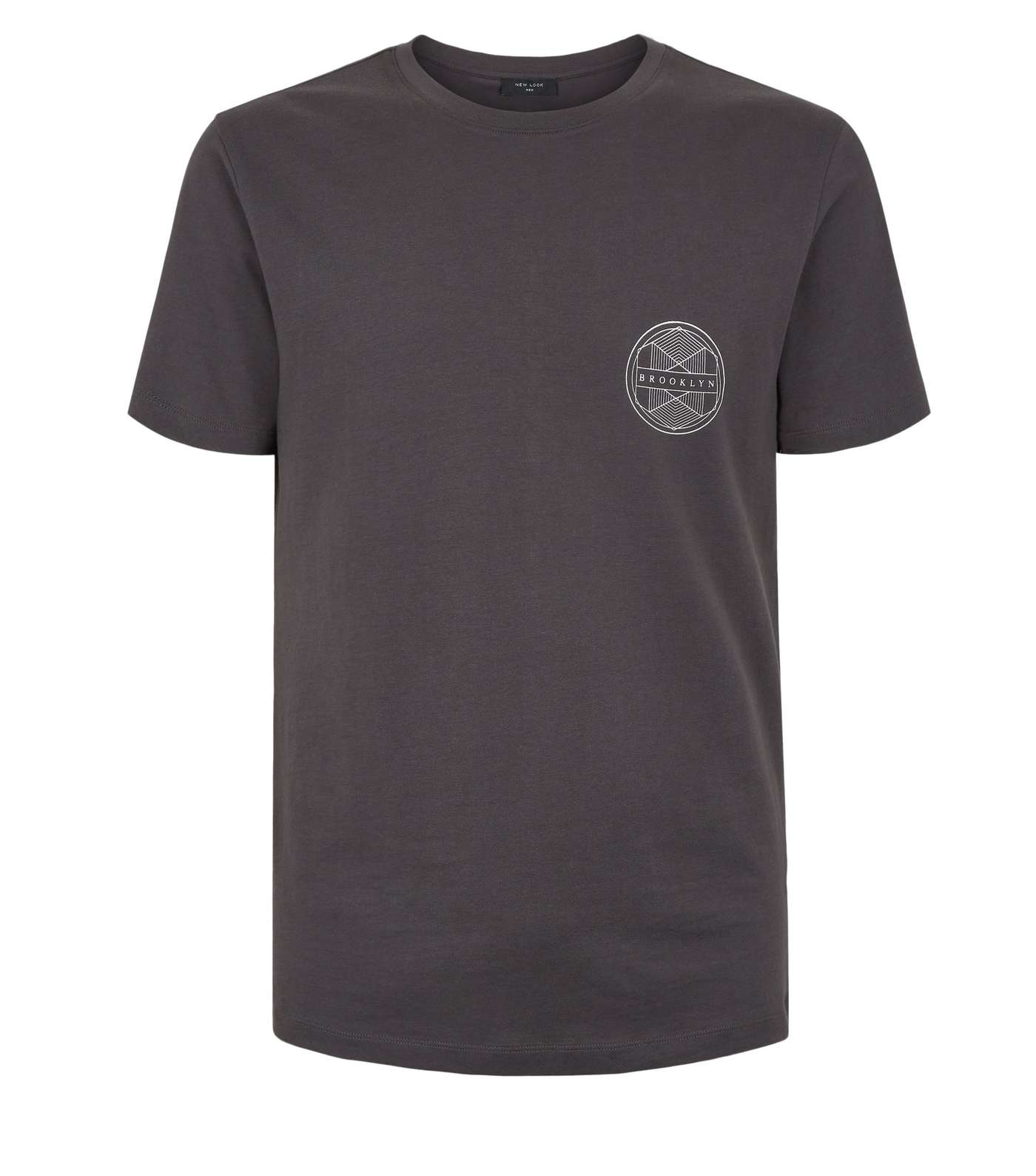Dark Grey Brooklyn Motif T-Shirt Image 4