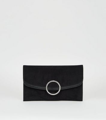 grey suede clutch bag new look