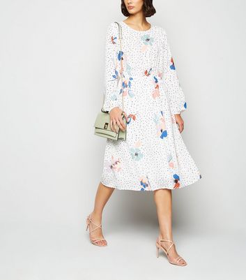 white spot dress new look