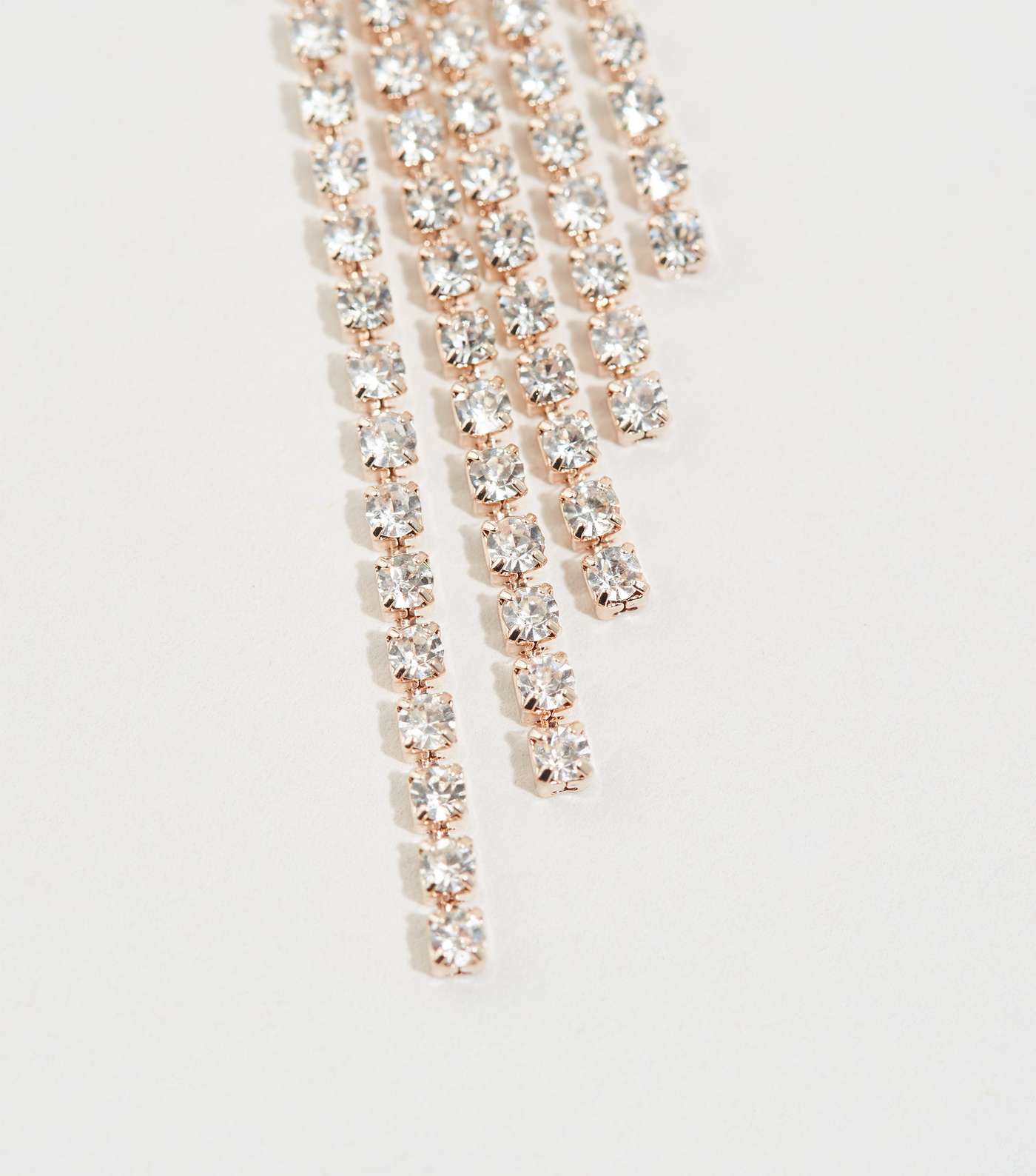 Clear Premium Crossover Tassel Necklace Image 3