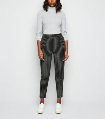 black pinstripe jeans womens