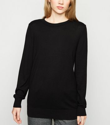 black longline jumper