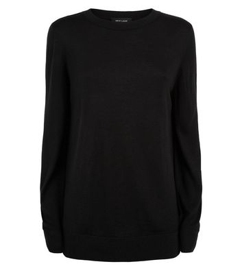 longline fine knit jumper