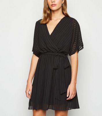 black wrap evening dress