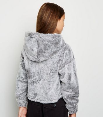 new look faux fur hoodie