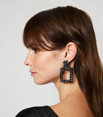 new look black earrings