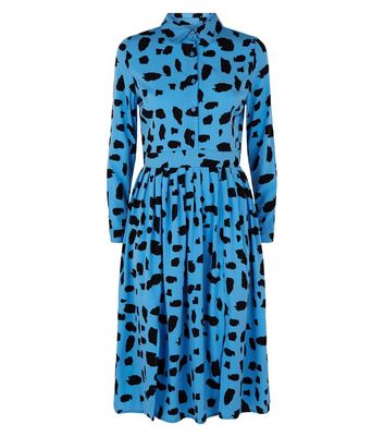 new look animal print shirt dress