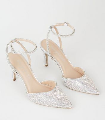 silver court shoes