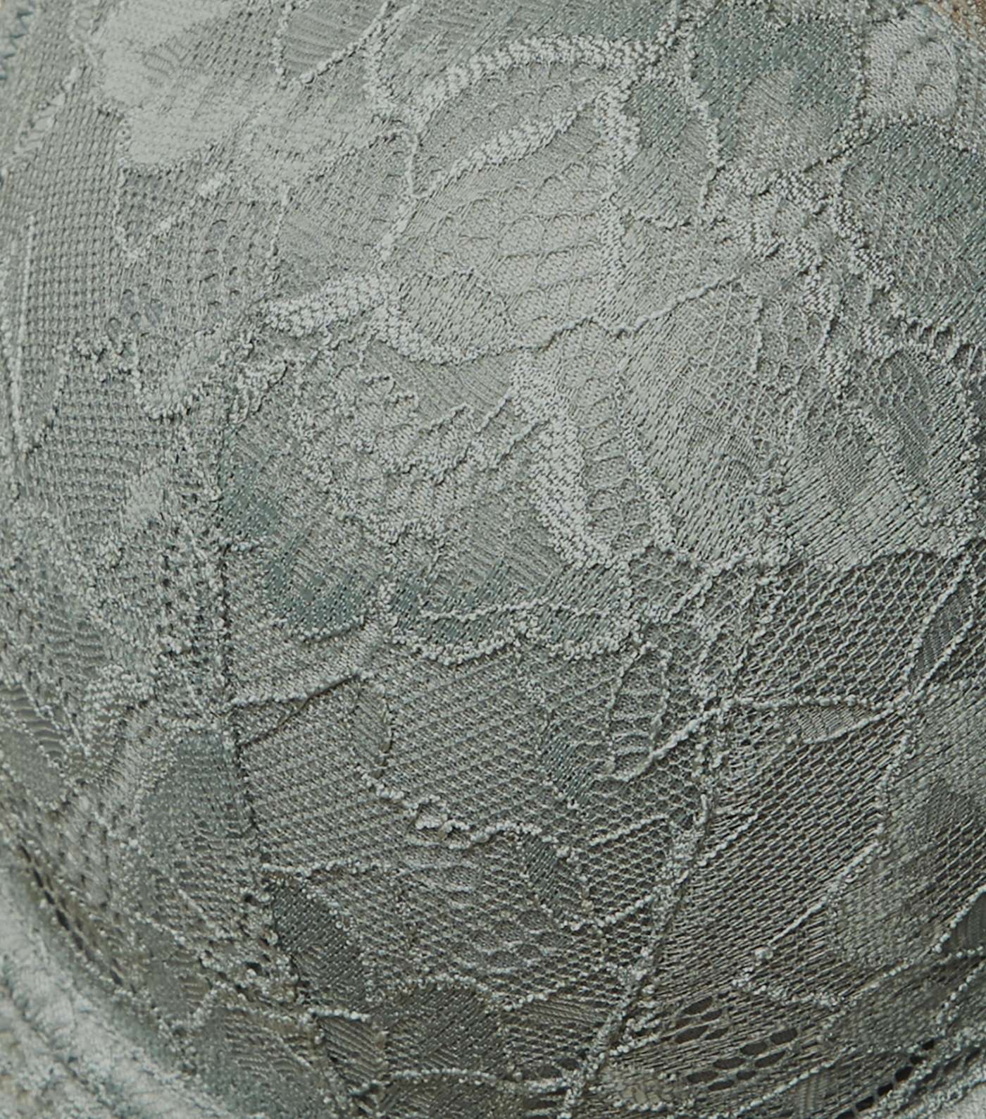 Khaki Lattice Lace Boost Bra Image 4