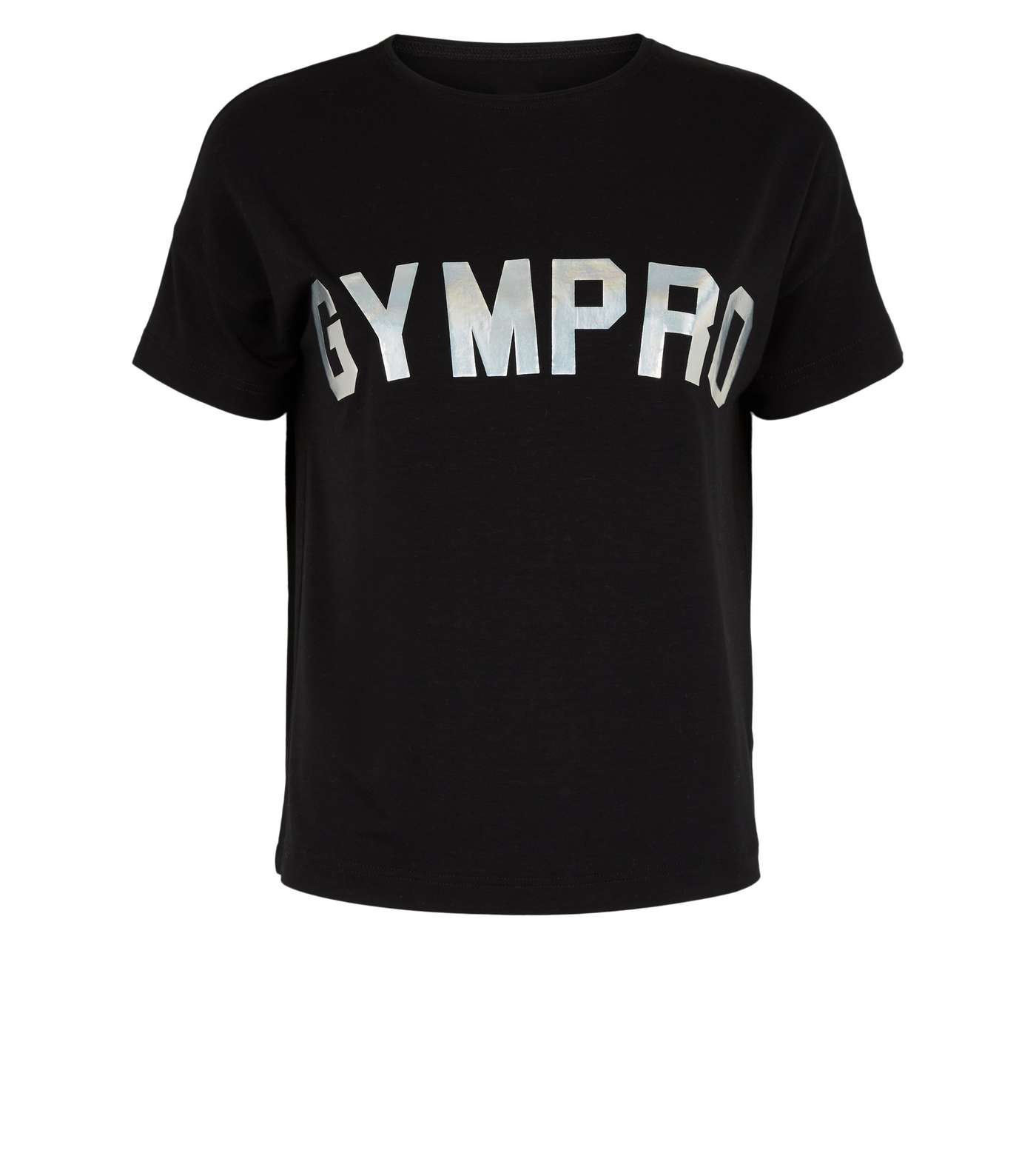 GymPro Black Cropped Slogan T-Shirt Image 4