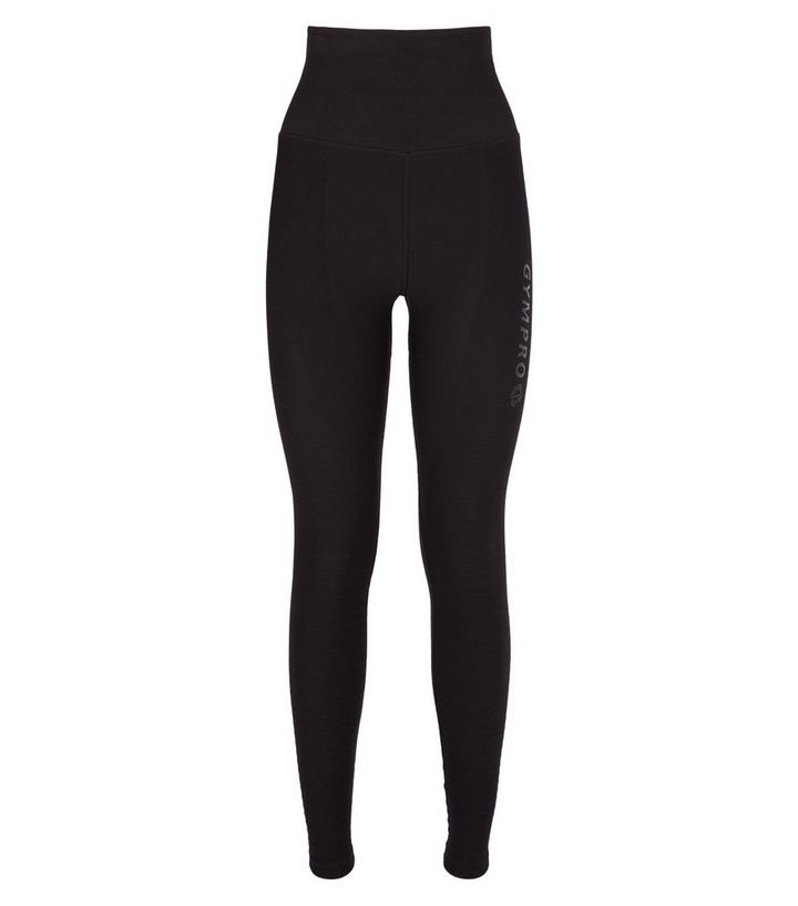 Gympro Schwarze Nahtlose Sportleggings Mit High Waist New Look