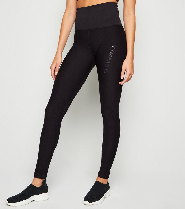 Gympro Schwarze Nahtlose Sportleggings Mit High Waist New Look