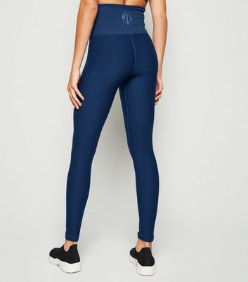 ladies navy running leggings
