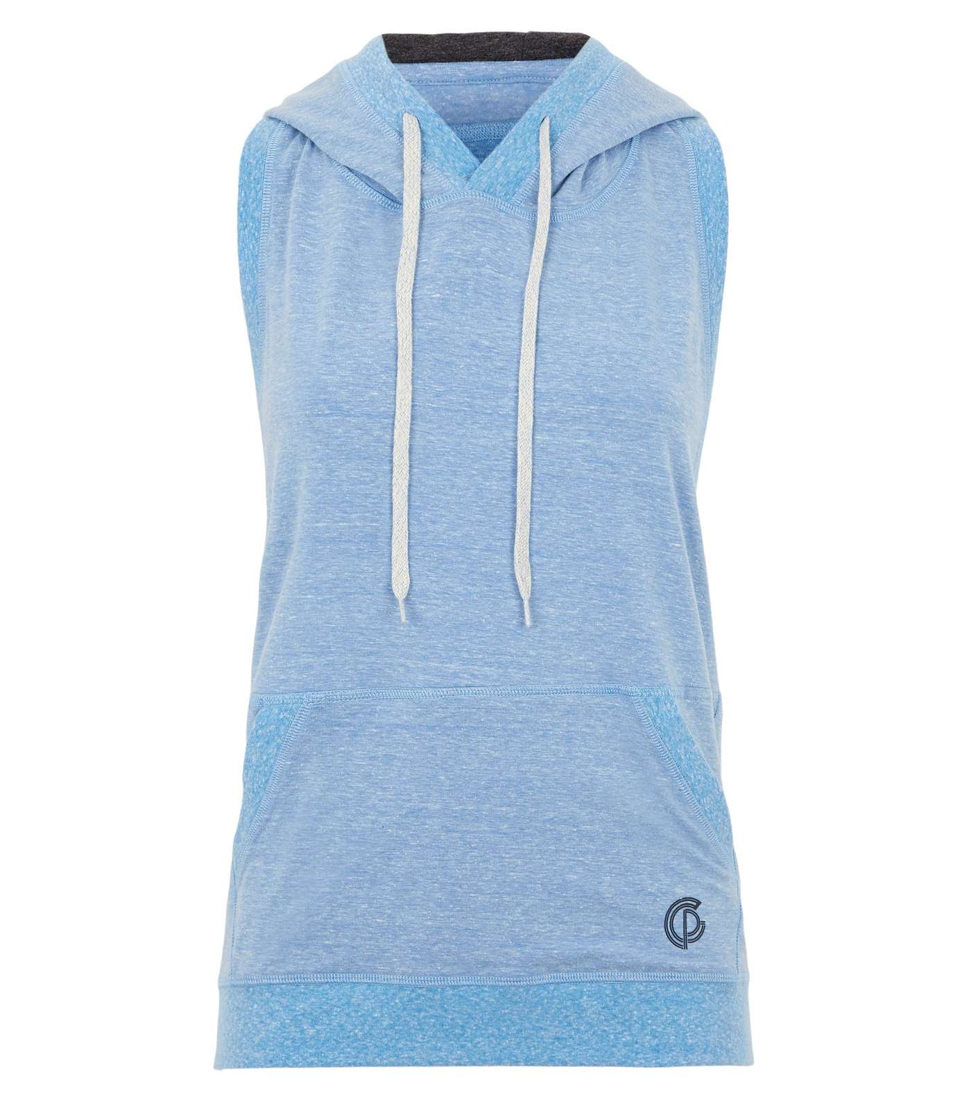 GymPro Pale Blue Backless Sports Hoodie Image 4