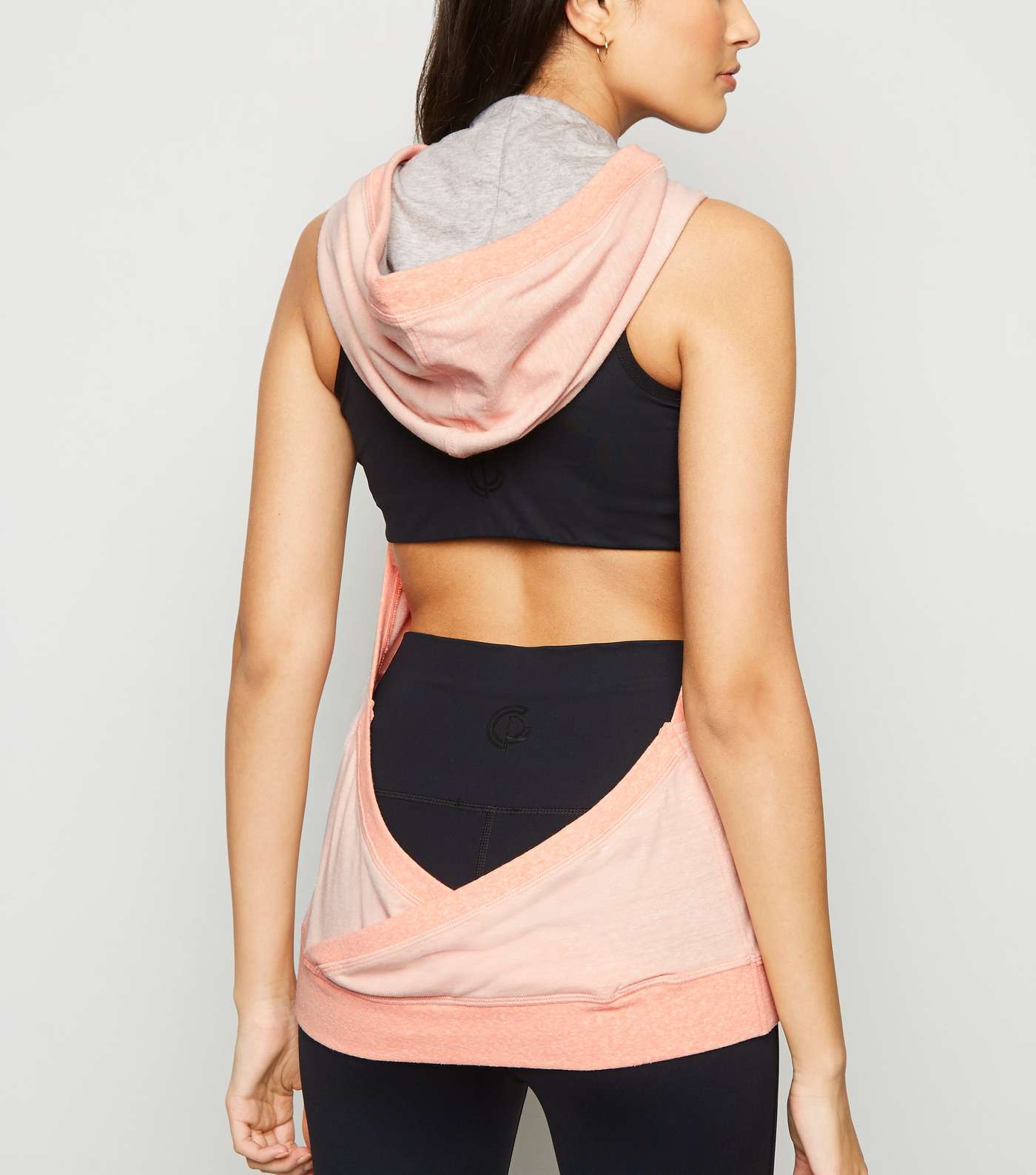 GrymPro Pale Pink Backless Sports Hoodie Image 3