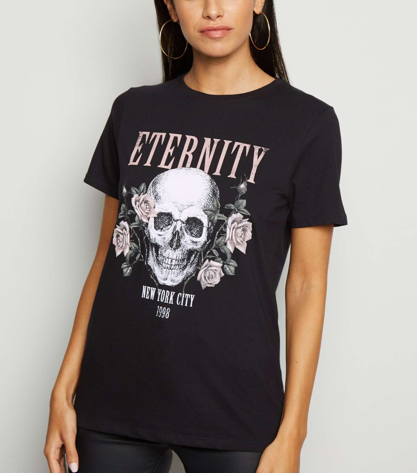 Black Eternity Slogan T-Shirt