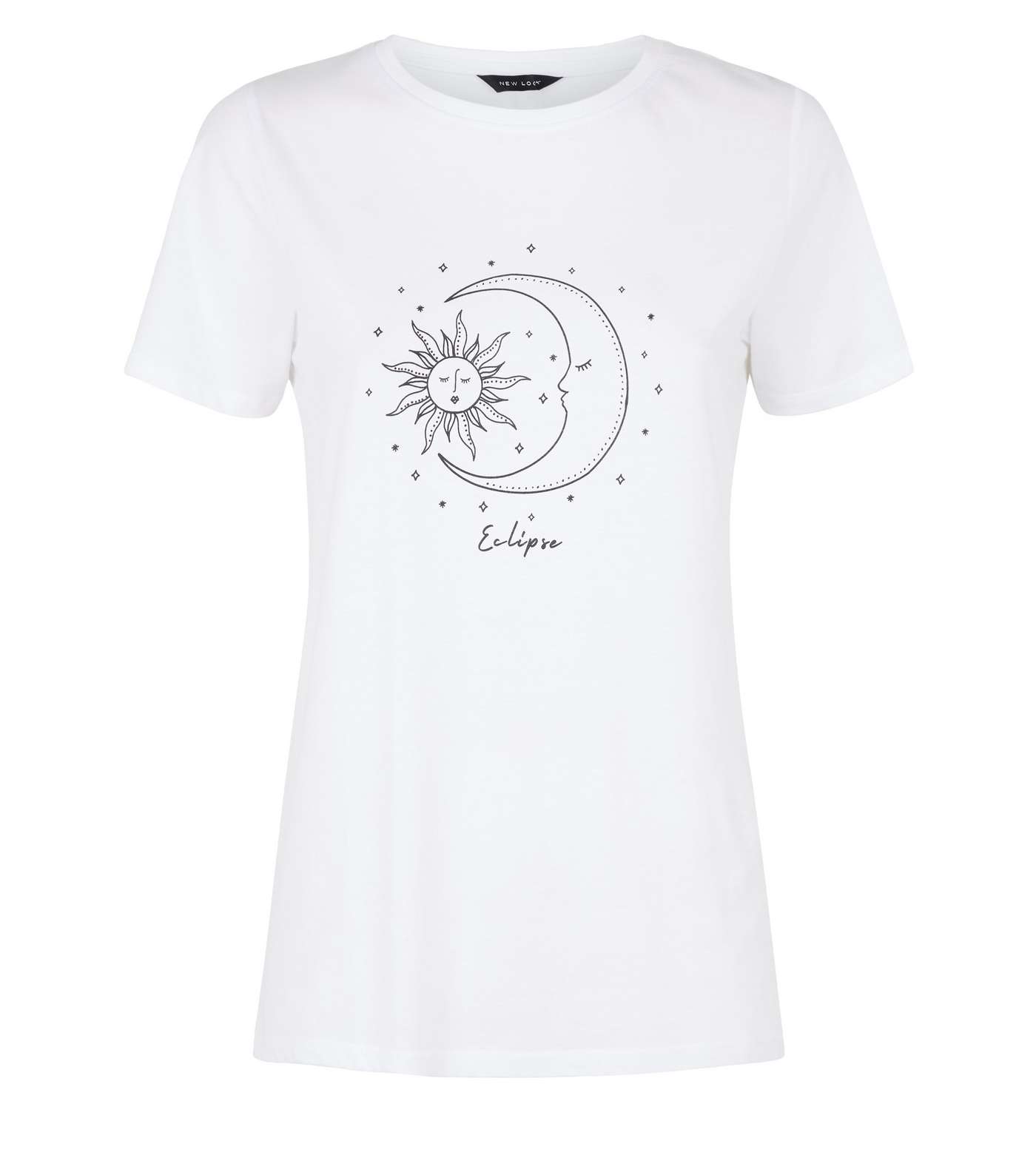 White Eclipse Slogan T-Shirt Image 4