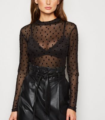 black mesh top with bralette