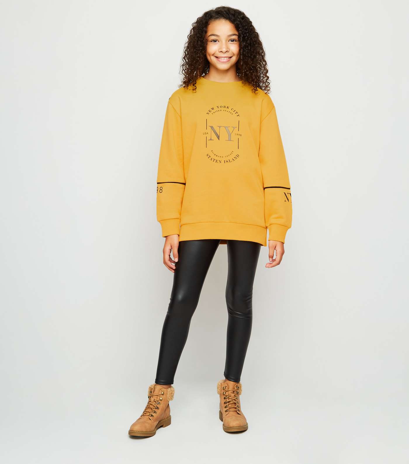 Girls Mustard NYC Circle Logo Sweatshirt Image 2