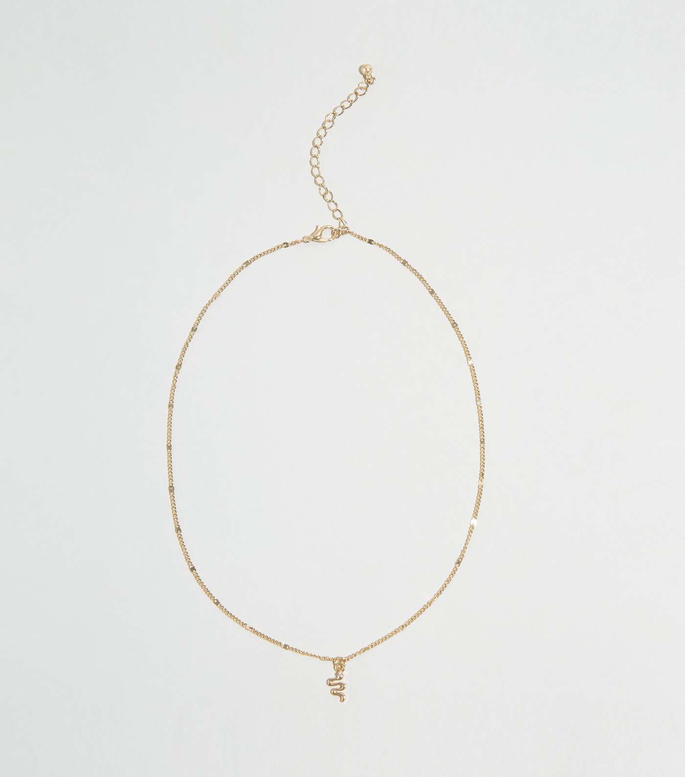 Gold Diamanté Snake Pendant Necklace