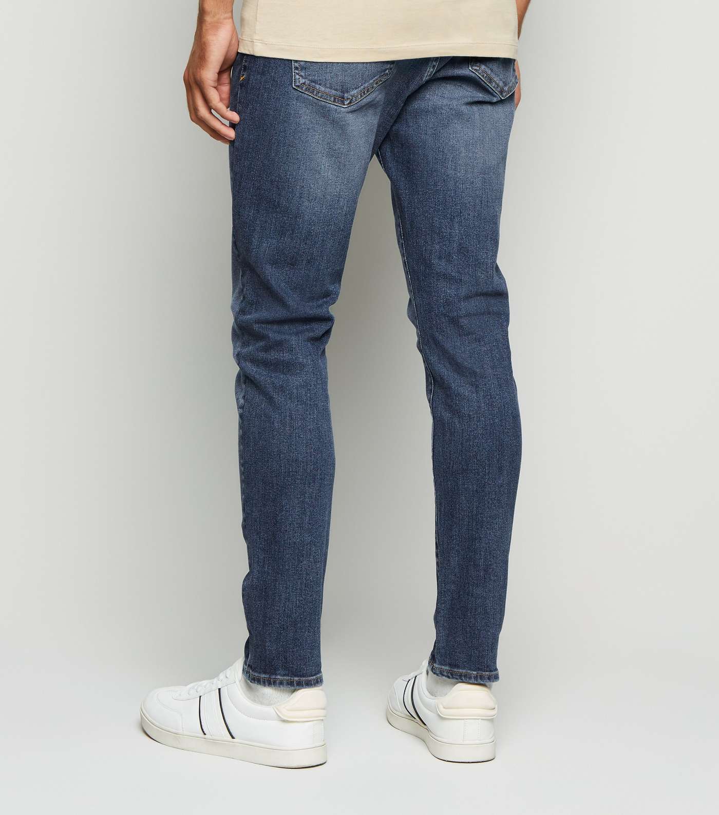Blue Super Skinny Stretch Jeans Image 3
