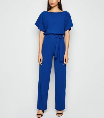 blue jumpsuit