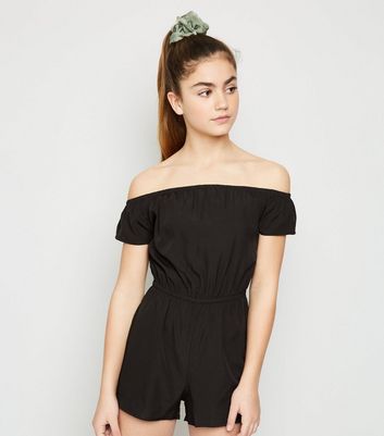 black bardot playsuit