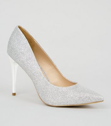 new look silver glitter shoes
